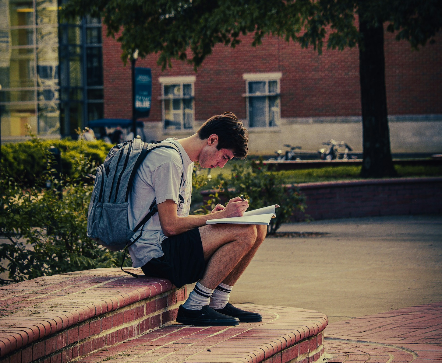 Student preparing for test day